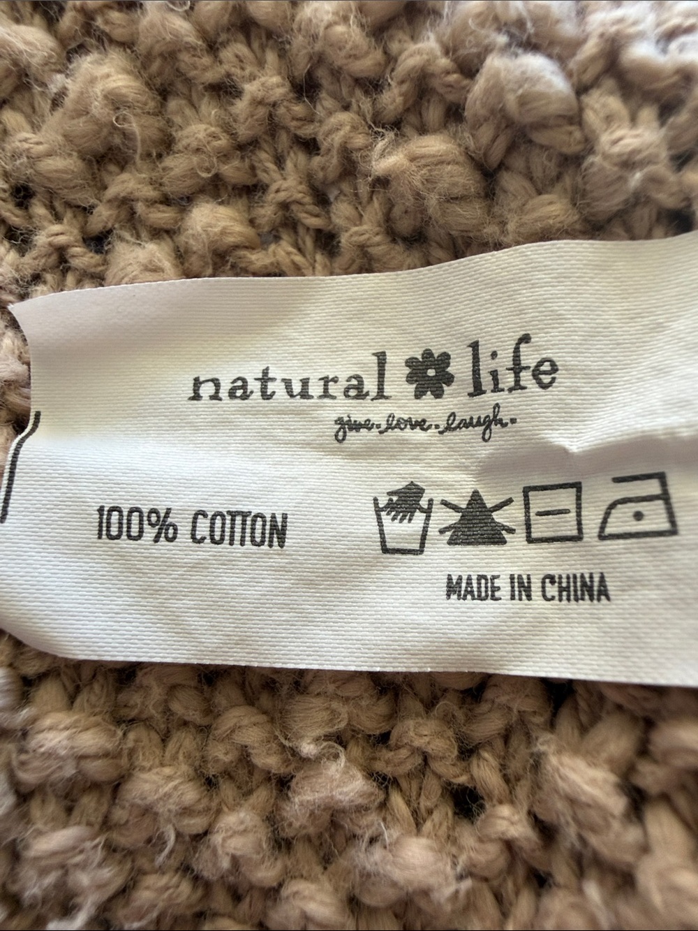 Natural Life Earthy Boho Open Weave Taupe Longline Lagenlook Duster - Size L/XL - Picture 7 of 11